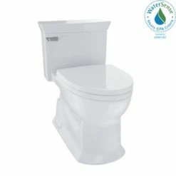 Coupon 🌟 TOTO Soiree® 1.28 gpf Elongated One Piece Toilet with Left-Hand Trip Lever in Colonial White 🔥