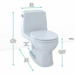 Promo ⭐ TOTO Eco UltraMax® 1.28 gpf Round One Piece Toilet in Colonial White 🛒 -TOTO Sales Store Query 159