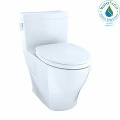 Deals 🧨 TOTO Legato® 1.28 gpf Elongated One Piece Toilet with Left-Hand Trip Lever in Cotton 👍