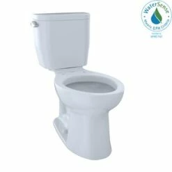Deals 😉 TOTO Entrada™ 1.28 gpf Elongated Floor Mount Two Piece Toilet in Cotton ❤️