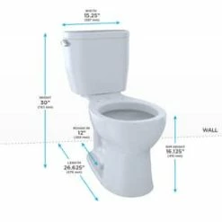 Budget 🔔 TOTO Entrada™ 1.28 gpf Round Two Piece Toilet in Cotton 🧨 -TOTO Sales Store Query 338