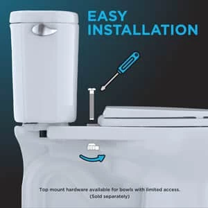 Budget ๐ TOTO Elongated Open Front Toilet Seat with Cover in Cotton ๐ 2 Budget ๐ TOTO Elongated Open Front Toilet Seat with Cover in Cotton ๐ - Image 2