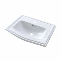Coupon 😉 TOTO Clayton 25 x 18-1/4 in. 1-Hole Vitreous China Self-Rimming Lavatory in Cotton ✔️