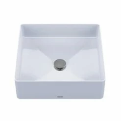 Best Pirce 🧨 TOTO Arvina™ 4-15/16 in. 1-Bowl Vessel Lavatory Sink with Center Drain in Cotton 👍