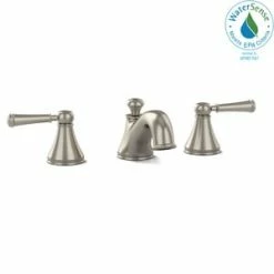 Cheap 🧨 TOTO Vivian® Deck Mount Widespread Bathroom Sink Faucet with Double Lever Handle in Brushed Nickel 😉