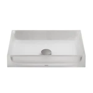 Budget 💯 TOTO Luminist™ 3-7/8 in. 1-Bowl Vessel Lavatory Sink with Center Drain in Frosted White 👏 1 Budget 💯 TOTO Luminist™ 3-7/8 in. 1-Bowl Vessel Lavatory Sink with Center Drain in Frosted White 👏
