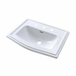 Coupon 🥰 TOTO Clayton 25 x 18 in. Vitreous China Drop-In Lavatory Sink in Cotton White 🔥