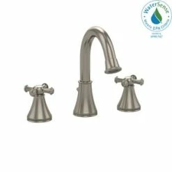 New 🎉 TOTO Vivian® Two Handle Widespread Bathroom Sink Faucet in Brushed Nickel Lever Handle ⌛