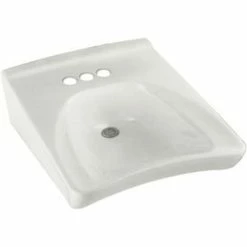 Best deal ⌛ TOTO 20-1/2 x 27 in. 3 Hole 1-Bowl Wall Mount Vitreous China Rectangular Bathroom Sink in Cotton White 🥰